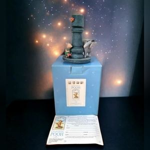 🆕️ Classic Pooh Eeyore Piglet Candlestick Blue A0057 The 100 Acre Wood Rare!